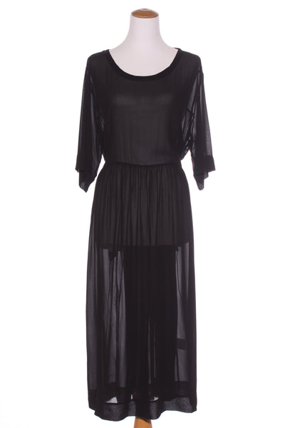 DEEANNE HOBBS - Drawstring waist viscose chiffon midi dress! 16