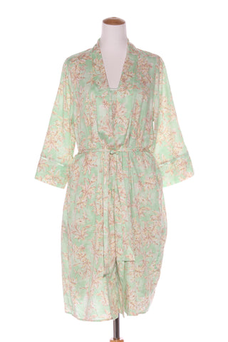 PAPINELLE - Cotton nightie & robe set - Green floral! 16