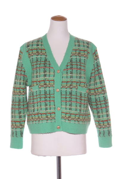 HOLY CHIC by Trelise - Mint tweed knit cardi! 10-12