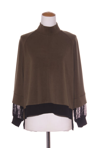 LOUNGE By Repertoire (NZ) Mesh sleeve detail top! 10-12