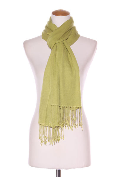 Chartreuse tassel pashmina? scarf!