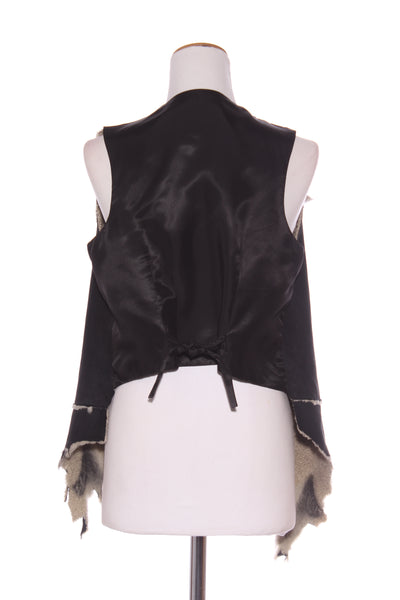 KAREN WALKER (NZ) NZ lambskin shearling waistcoat! 8-14