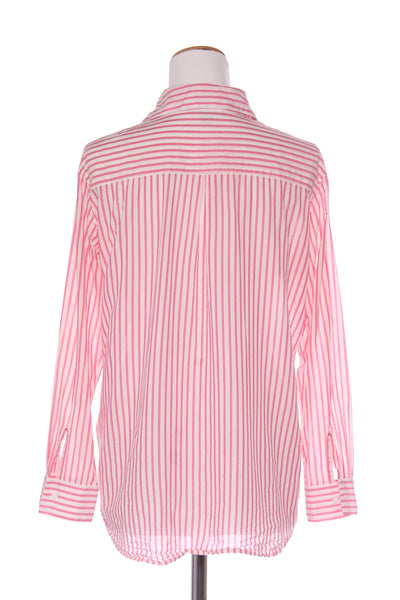 REPERTOIRE (NZ) "Casey" raspberry stripe shirt! 8-10