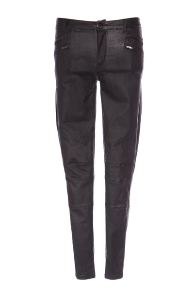 STORM - Coated mid rise biker stretch jeans! 10