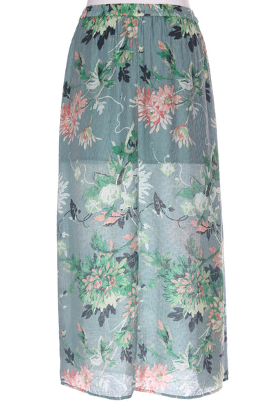 H&M - Green floral maxi skirt + pockets! 10