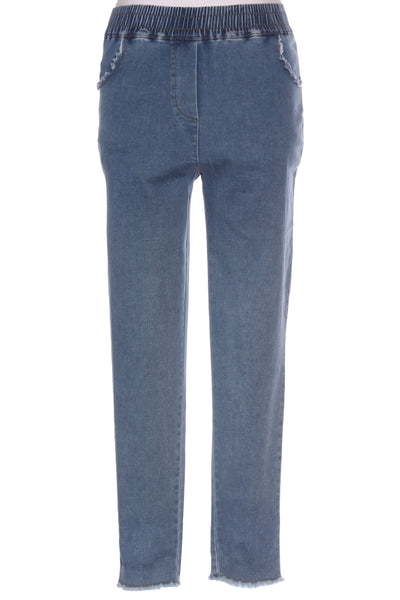 LEMON TREE - Pull on distressed trim jeans! 10