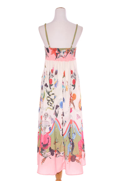 No brand - Mystic print linen blend midi dress! 10-12