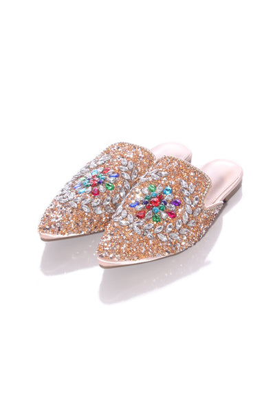 NO BRAND (LN) Jewelled embellished slides! 40