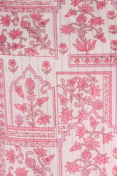 FRANKIE AND CO (LN) Metallic + pink floral cotton dress! 8-10