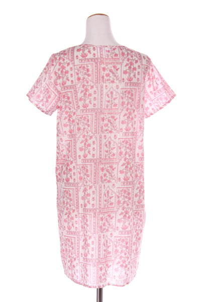 FRANKIE AND CO (LN) Metallic + pink floral cotton dress! 8-10