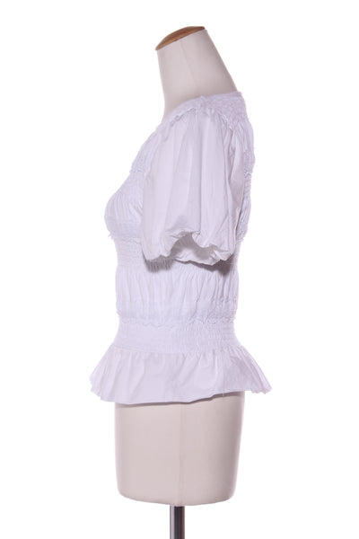 GLASSONS (LN) Shirred + lace puff sleeve top! 16