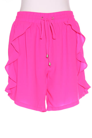 PRETTY BASIC - Hot pink ruffle detail shorts! 12