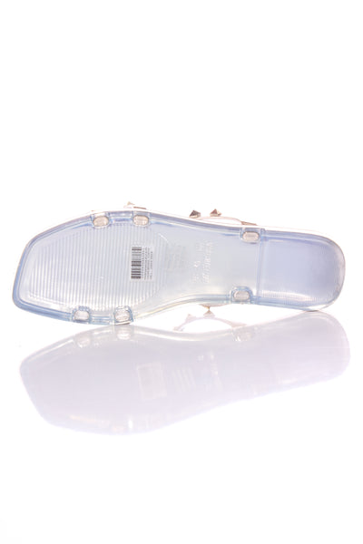 DECJUBA (LN) Gold Square studded Jelly Slides! 41