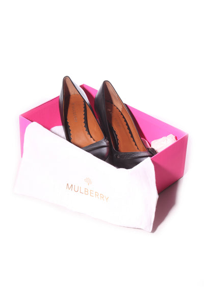 MULBERRY (ITA) "New Bayswater" leather heels! 39.5