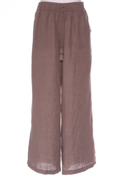 MAX - Brown linen wide leg pant! 12