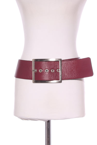 TCD - Reversible leather belt - plum/black! 16-18