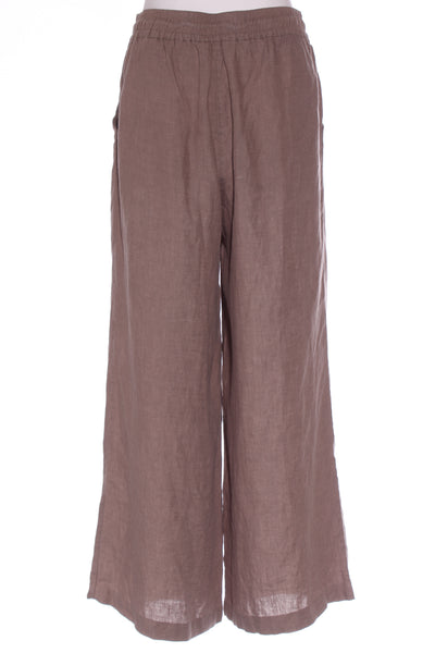MAX - Brown linen wide leg pant! 12