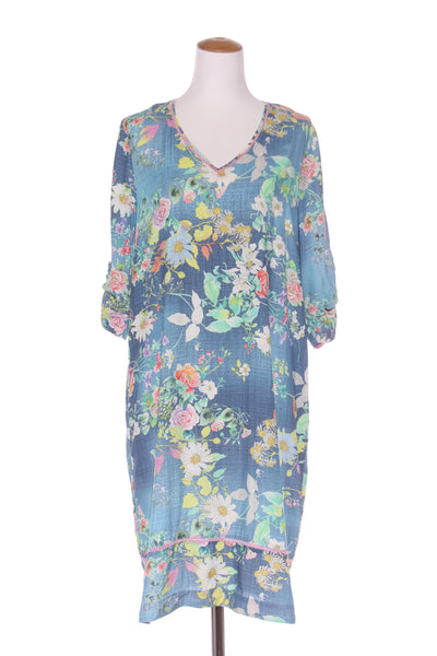 VERGE - Blue "Botanical" dress + pockets! 12
