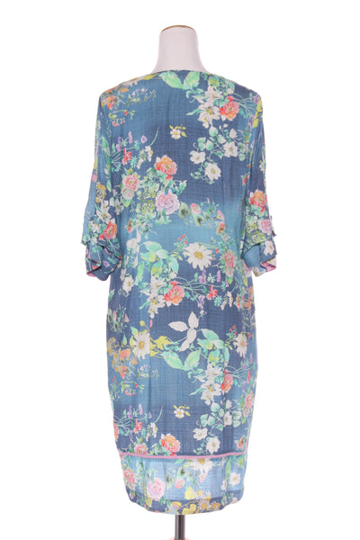 VERGE - Blue "Botanical" dress + pockets! 12