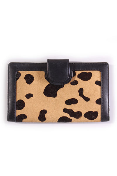 STATUS ANXIETY - Doris leopard pony hair wallet!