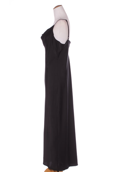 PAGANI (LN) Black satin slip maxi dress! 16