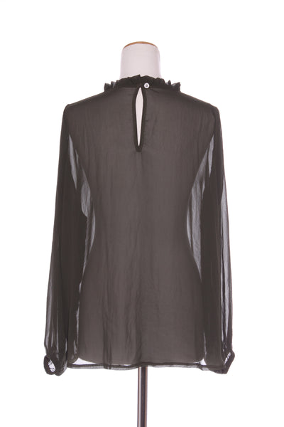 BLANK SPACE (NZ) Ruffle neck Julia chiffon blouse! 12