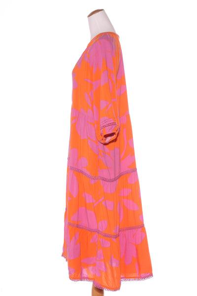 JOOP & GYPSY - Simmy midi dress - Orange/lilac! 14-16