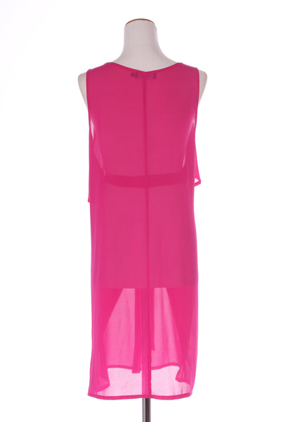 ALBIE - Pink chiffon layered wrap dress! 12