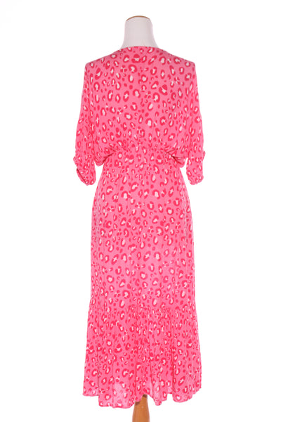 PROUD POPPY - Pink leopard print midi dress! 10-14