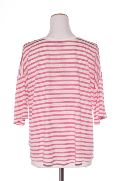 EB & IVE (BN) "Intrepid" Linen blend stripe top! 8-12