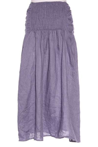 AERE (BN) Ruched linen midi skirt - Bluebell! 10