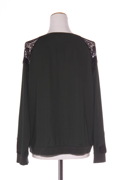 ET ALIA - Lace detail long sleeve top - Bottle green! 16