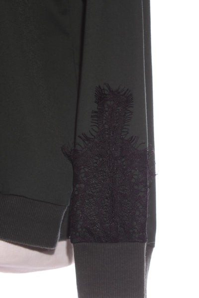 ET ALIA - Lace detail long sleeve top - Bottle green! 16