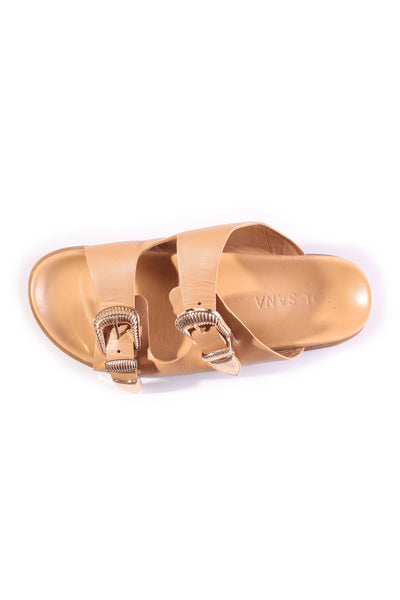 SOL SANA "Amalfi" tan leather sandal! 39