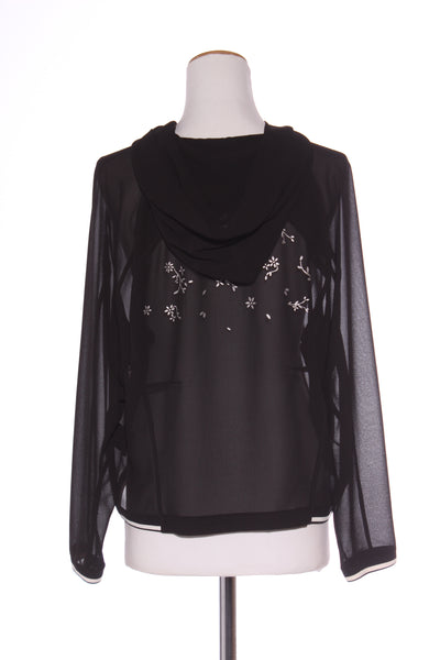 VERGE - Hooded chiffon silver foil print jacket! 14