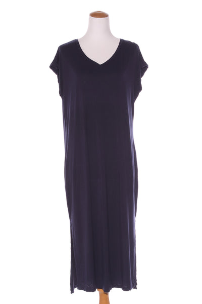 BIRD KEEPERS - Navy viscose drape midi dress! 12