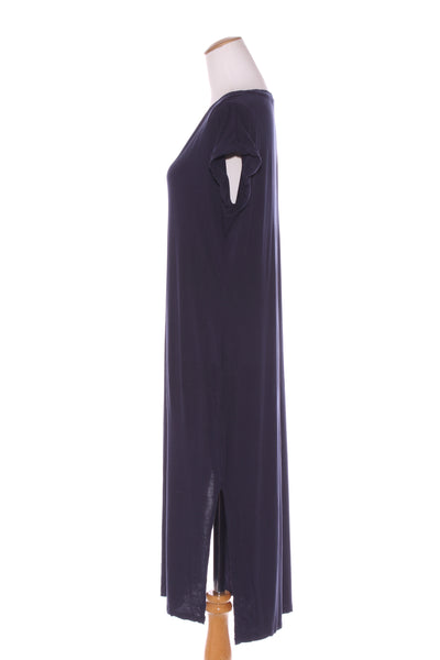 BIRD KEEPERS - Navy viscose drape midi dress! 12