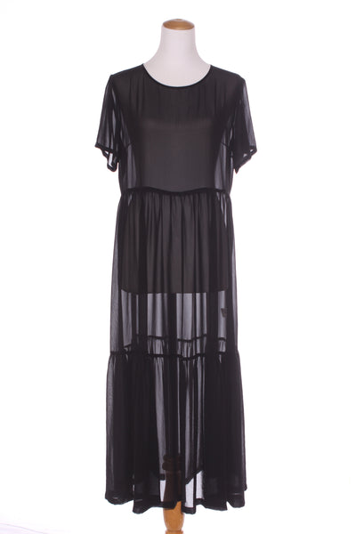 HARRÏE & SAM (NZ) Black chiffon midi dress! 12