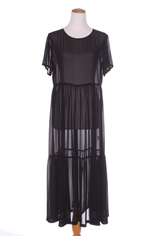 HARRÏE & SAM (NZ) Black chiffon midi dress! 12