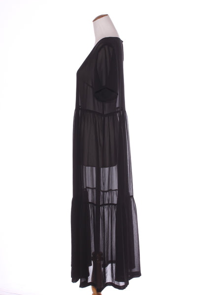 HARRÏE & SAM (NZ) Black chiffon midi dress! 12
