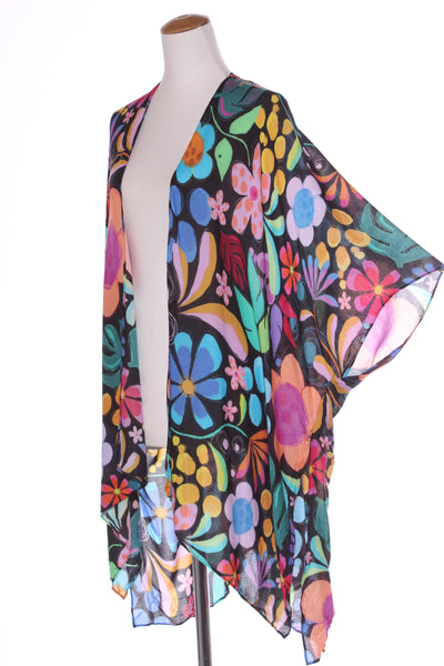 INFAMOUS - Floral printed viscose kimono! 8-18