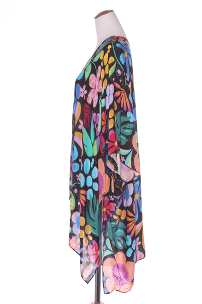 INFAMOUS - Floral printed viscose kimono! 8-18