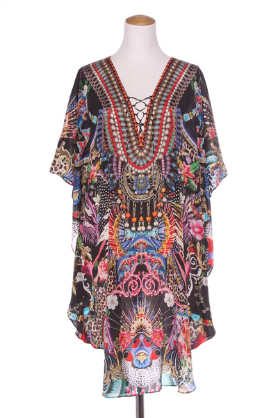 RESORT By Augustine - Printed viscose kaftan dress! 12-14