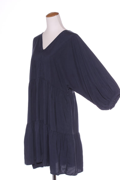 PAGANi 'V' neck tiered dress - Navy! 16