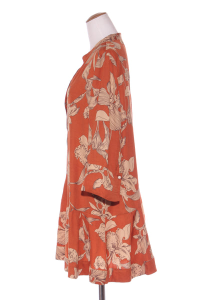VERONIKA MAINE (AU) Linen blend dress - Rust floral! 16