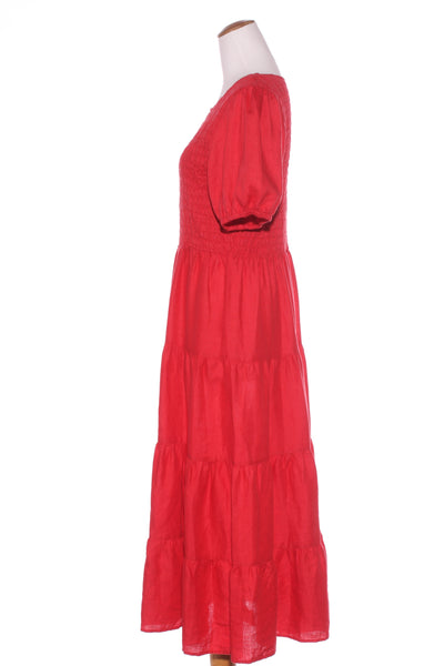 STELLA + GEMMA (LN) "Luna" shirred linen dress! 14-16