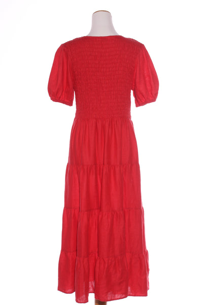 STELLA + GEMMA (LN) "Luna" shirred linen dress! 14-16