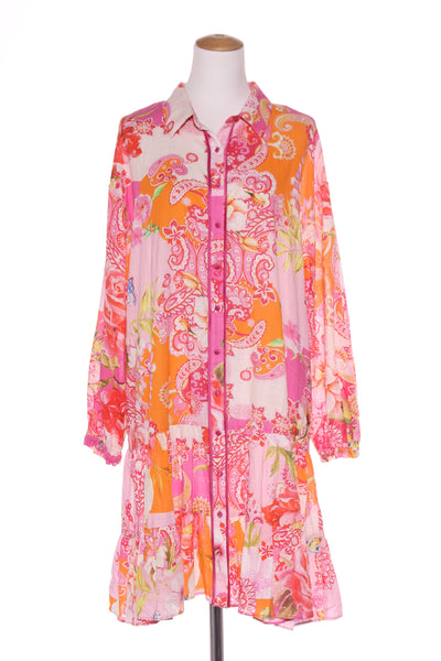 HAMMOCK & VINE (BN) Floral + paisley print shirt dress! 16
