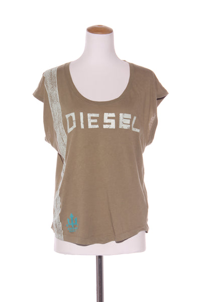 DIESEL - Khaki cotton logo top! 14