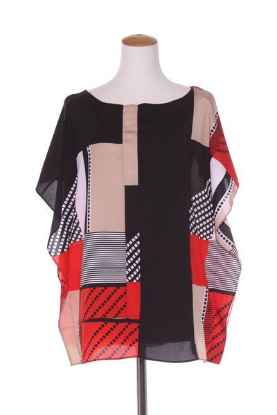 CALVIN KLEIN - Patchwork print box fit top! 16